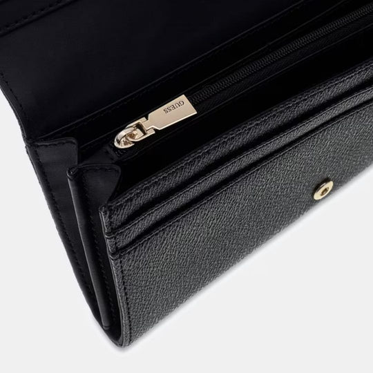 GUESS YVONNE Logo Coal Wallet
