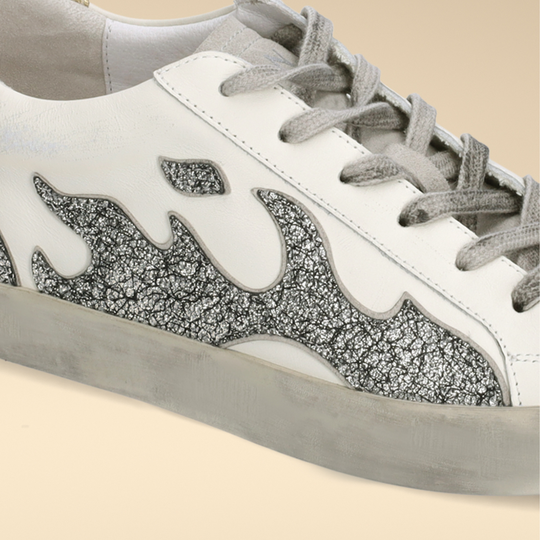 Gamin DOPAMINE Silver Flame Glitter Trainers