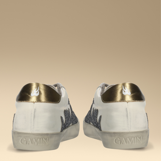 Gamin DOPAMINE Silver Flame Glitter Trainers