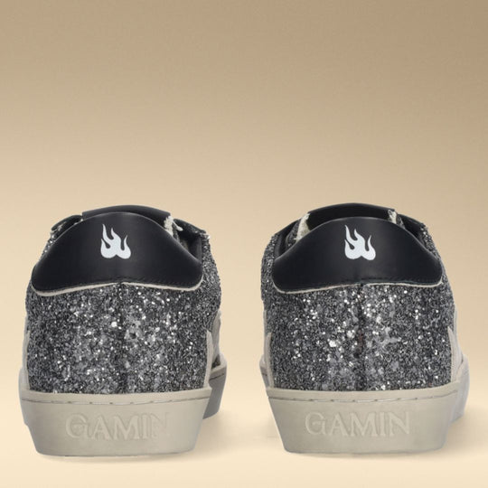 Traenálaithe Gamin DOPAMINE le Glitter Airgid agus Taupe agus Dearg