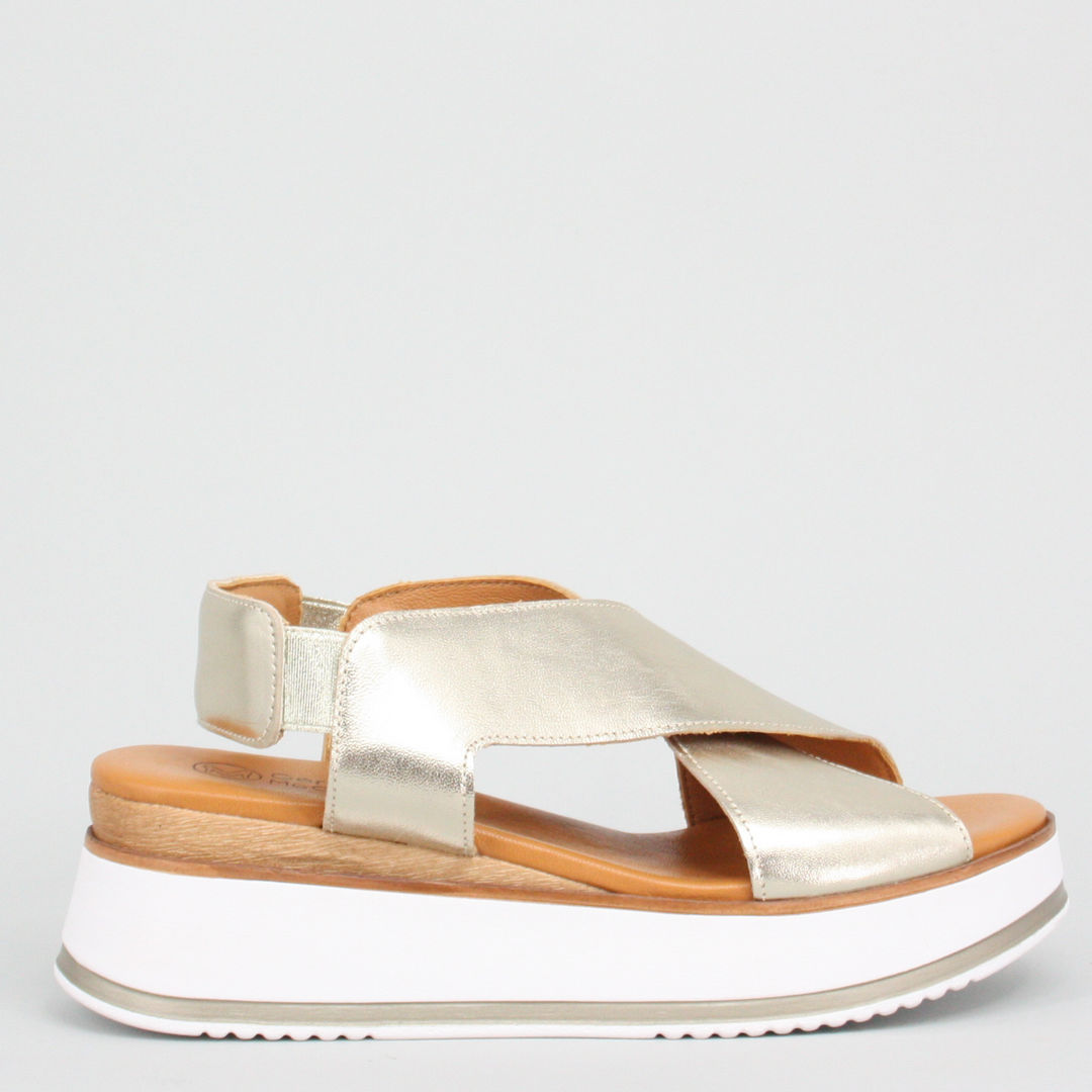 Gerry Mc Guire's Bianca Gold Leather Sandal