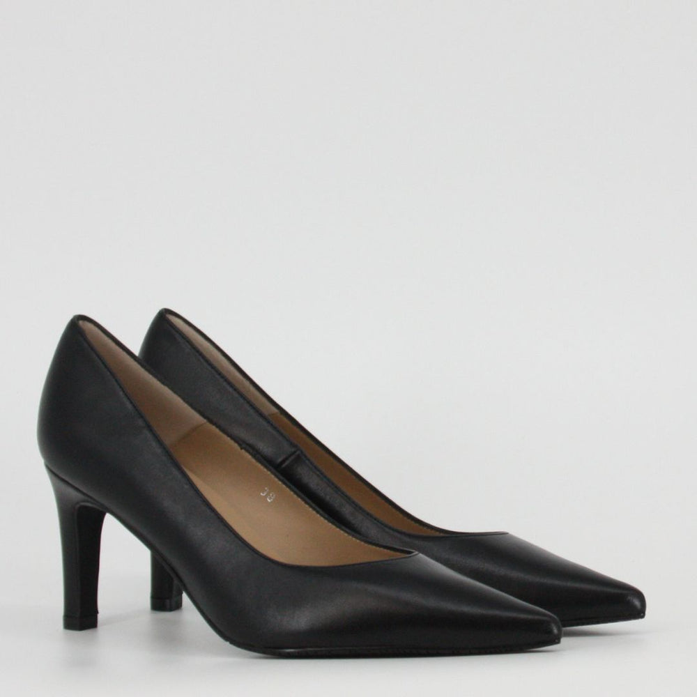 Gerry Mc Guire's EVIE Black Leather Heels