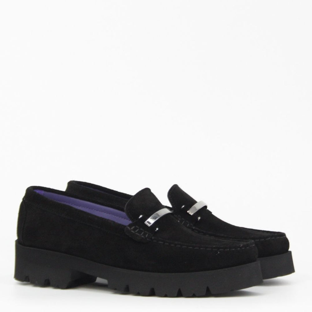 Gerry Mc Guire's JOAN Black Suede Loafer