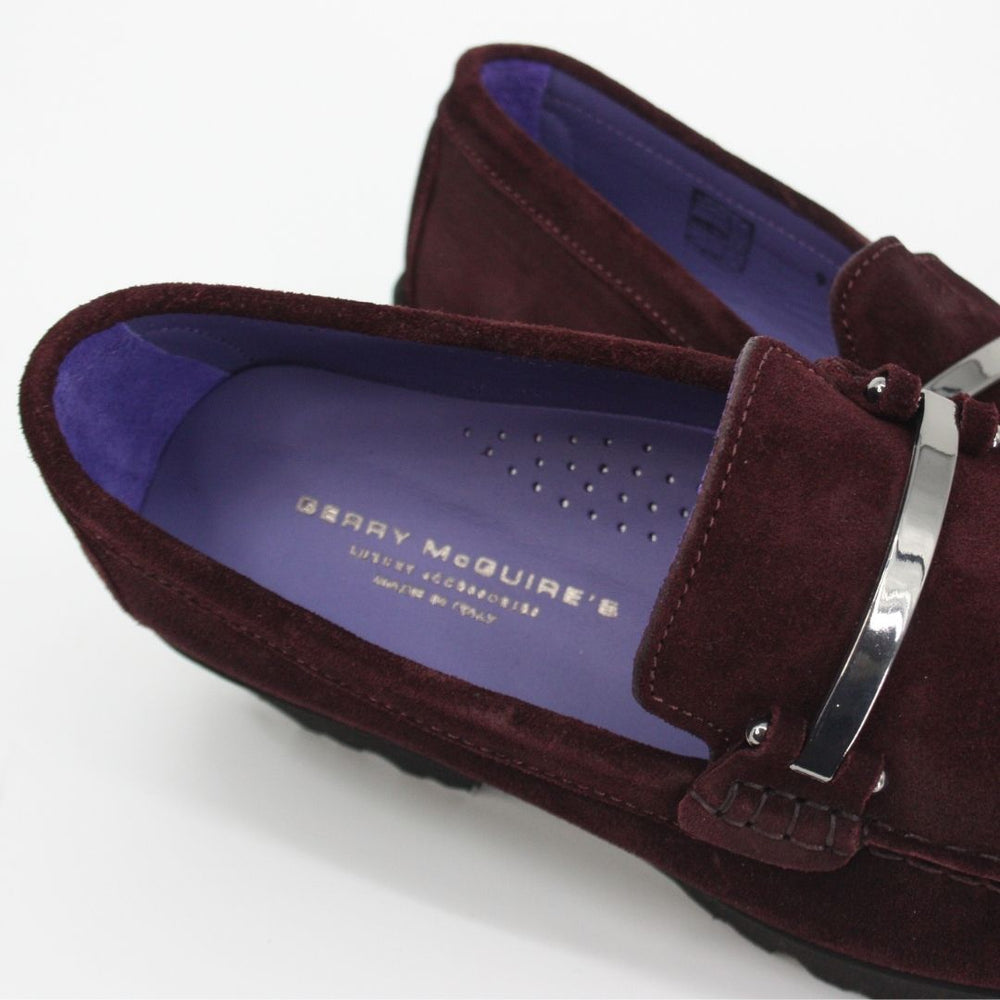 Gerry Mc Guire's JOAN Burgundy Suede Loafer
