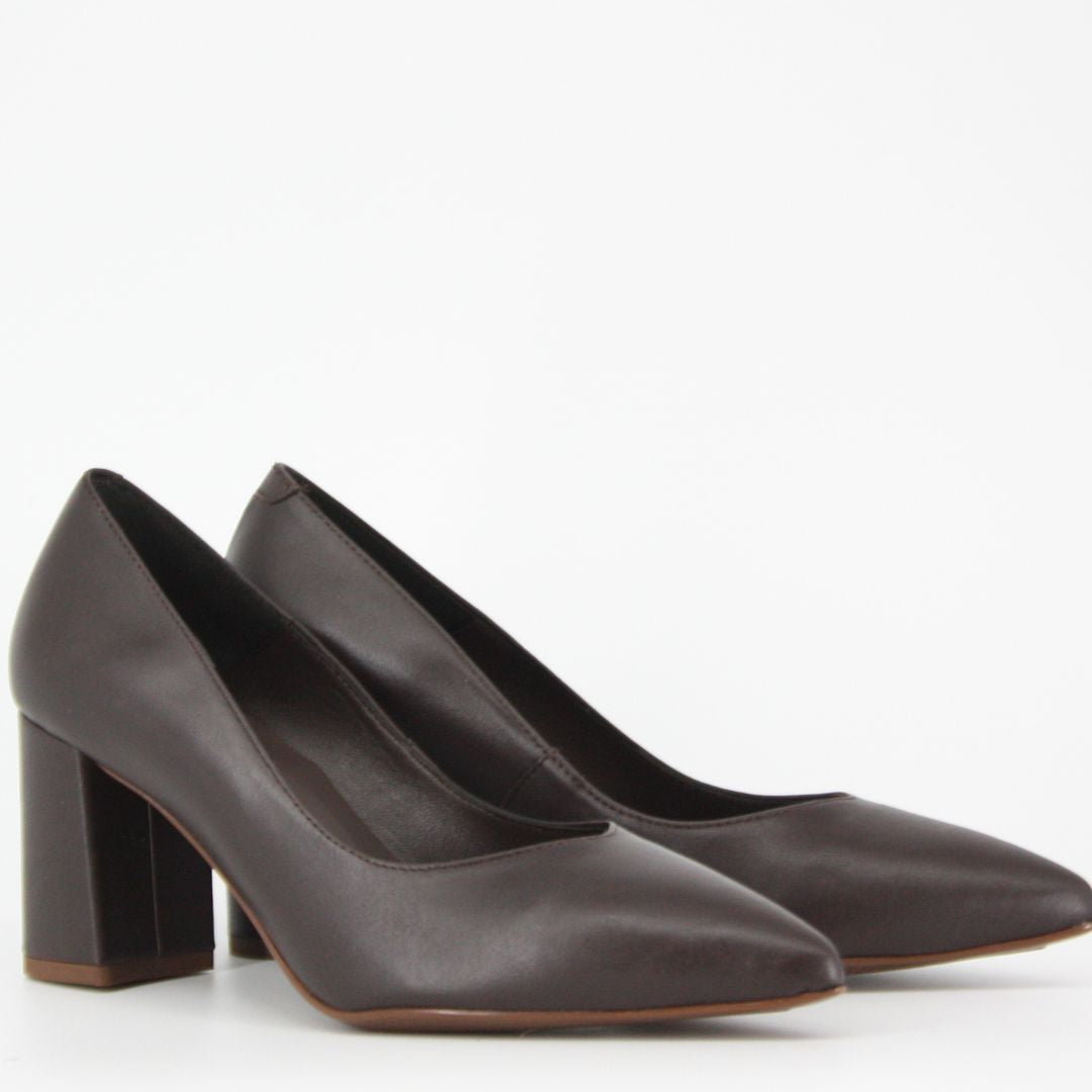 Gerry McGuire's FLORENCIA Leather Brown Heels