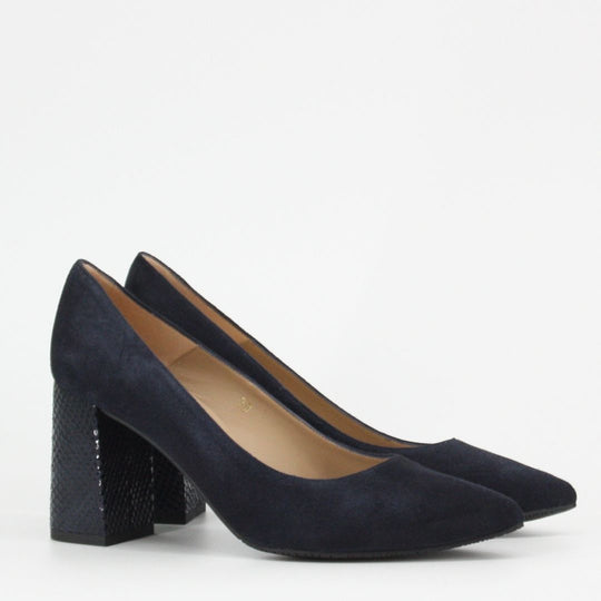 Gerry Mc Guire's MEDINA Suede Navy Court Shoes