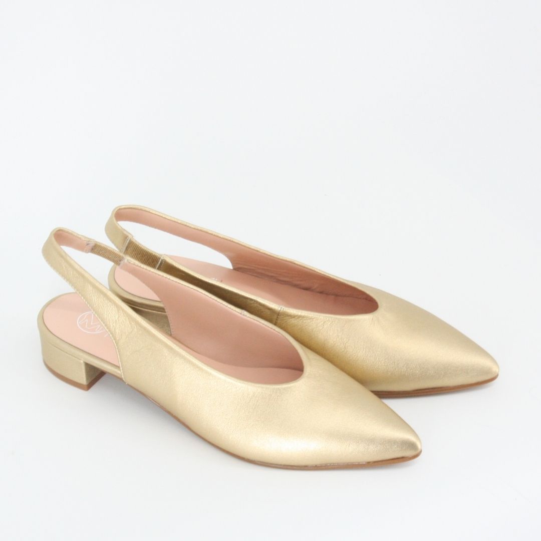 Gerry Mc Guire's POMEZ Gold Sling-Back Pump