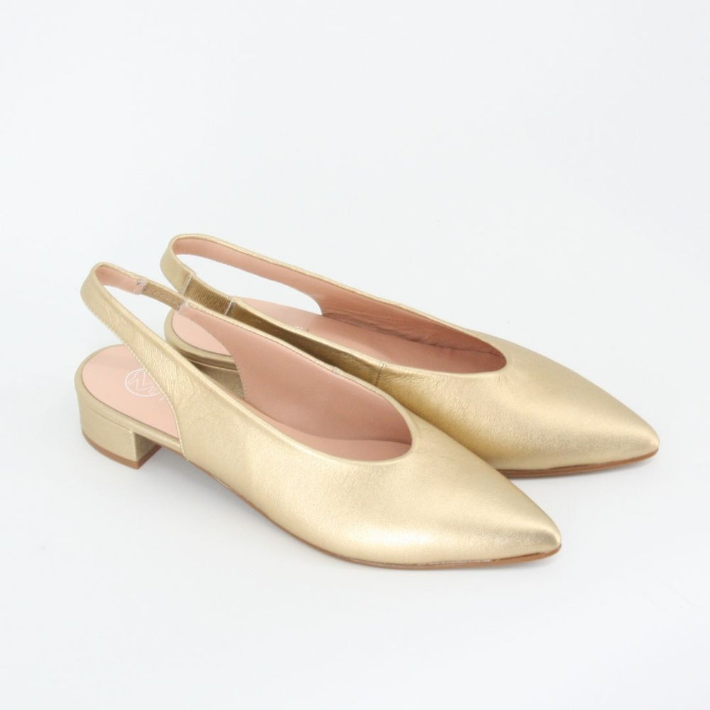 Gerry Mc Guire's POMEZ Gold Sling-Back Pump