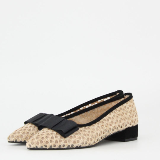 Gerry Mc Guire's RAFFIA Black Pump