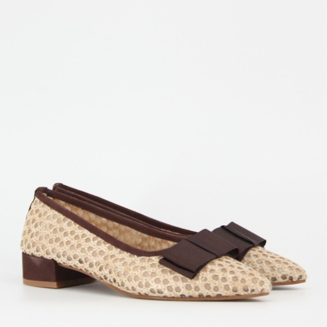 Gerry Mc Guire's RAFFIA Brown Pump