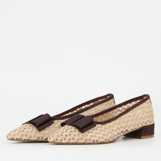 Gerry Mc Guire's RAFFIA Brown Pump