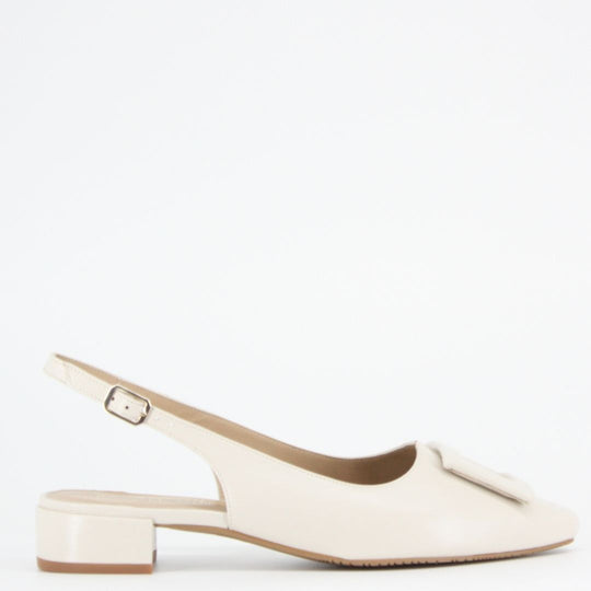 Gerry Mc Guire's SOFIA Leather Sling-back Sand Pumps