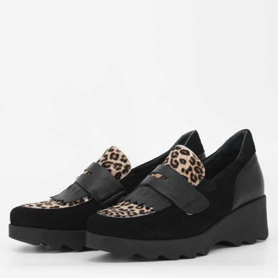 BILLIE Chunky Leopard Print Wedge