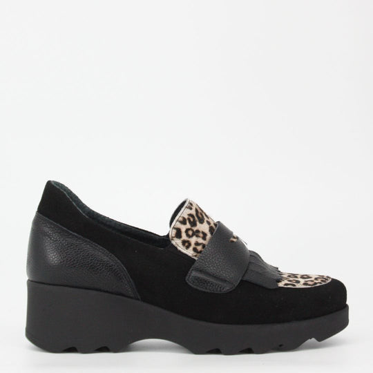 BILLIE Chunky Leopard Print Wedge