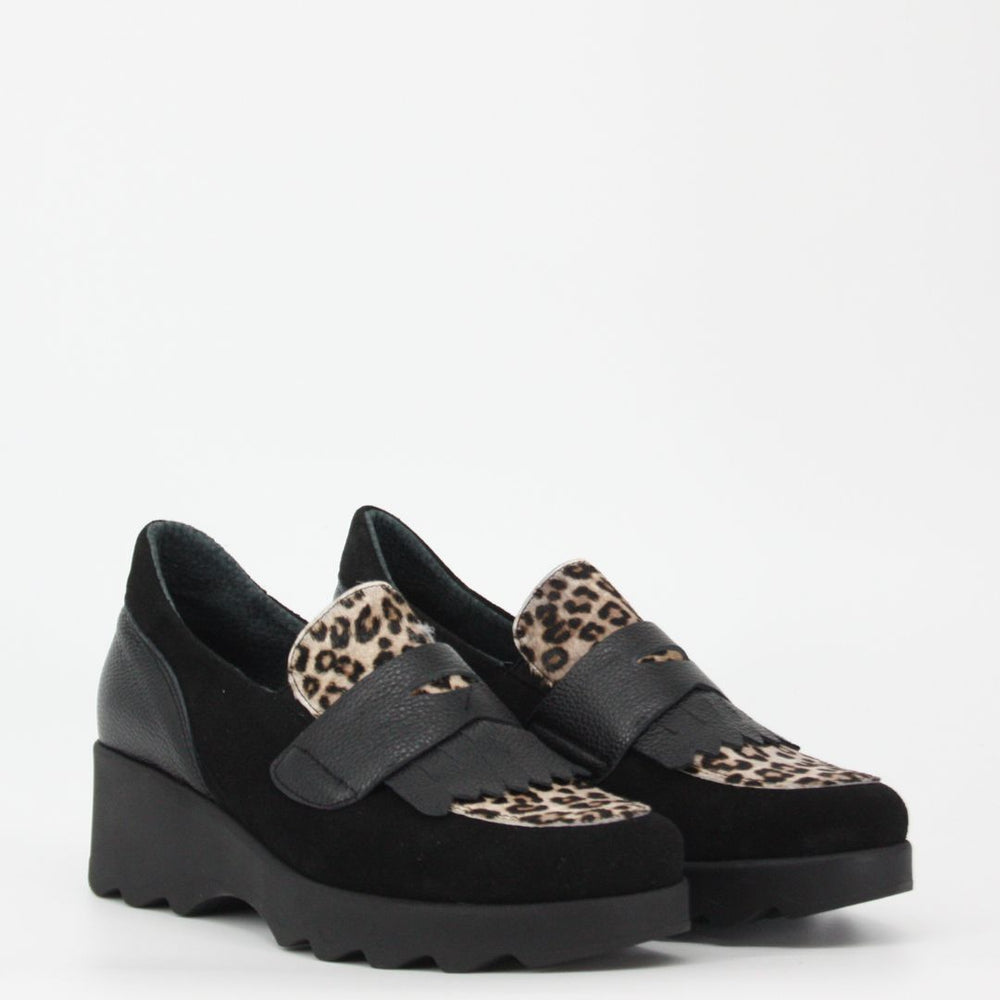 BILLIE Chunky Leopard Print Wedge