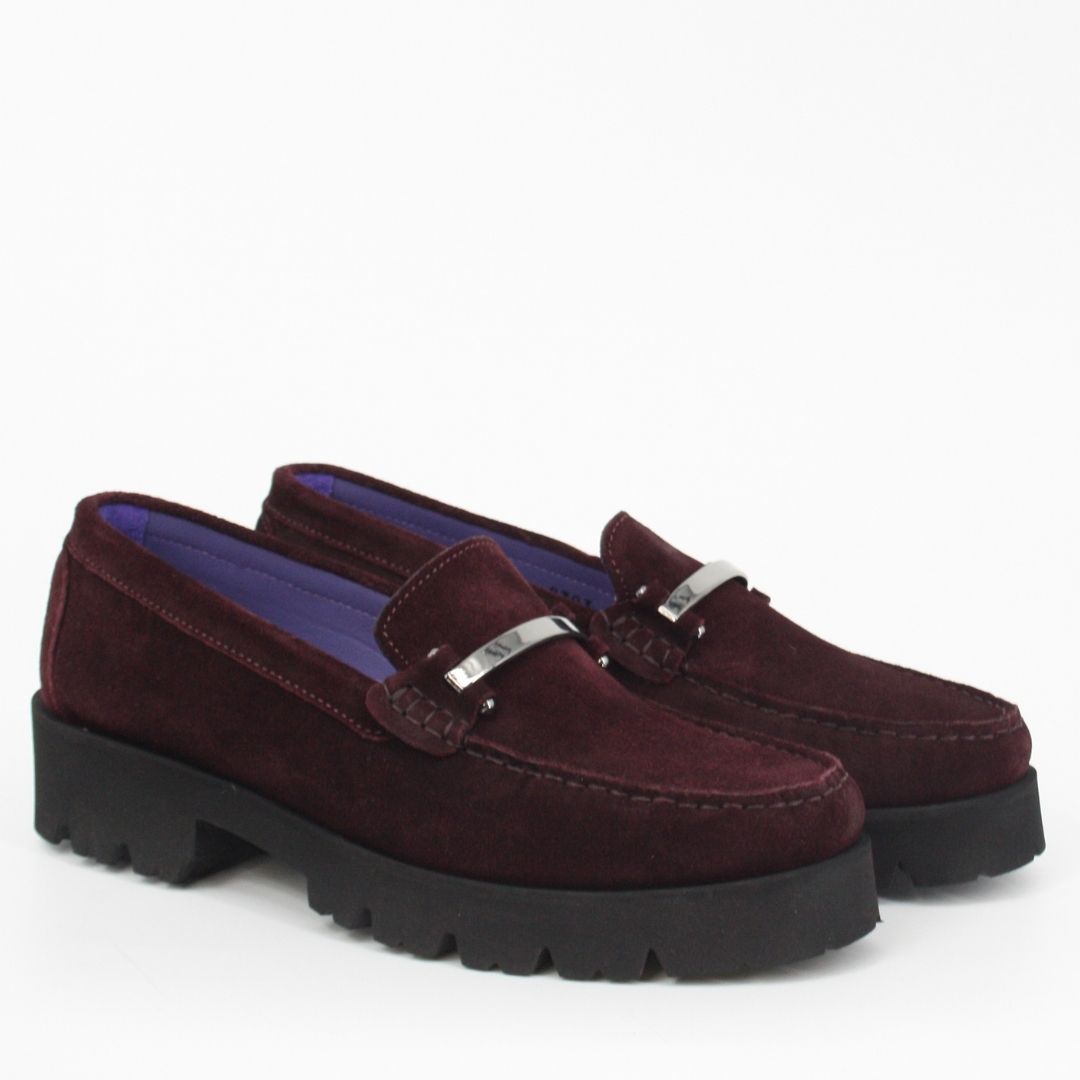Gerry Mc Guire's JOAN Burgundy Suede Loafer
