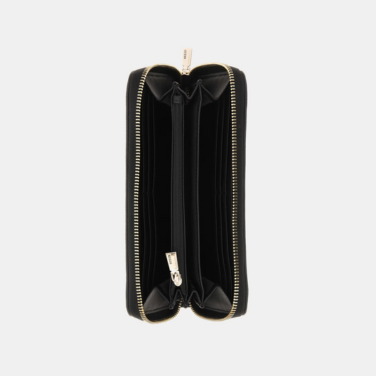 Guess Black MERIDIAN Large Zip Wallet