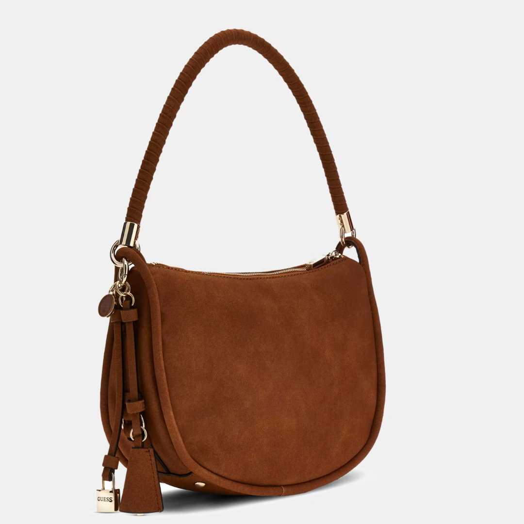Guess DANYA Brown Suede Shoulderbag