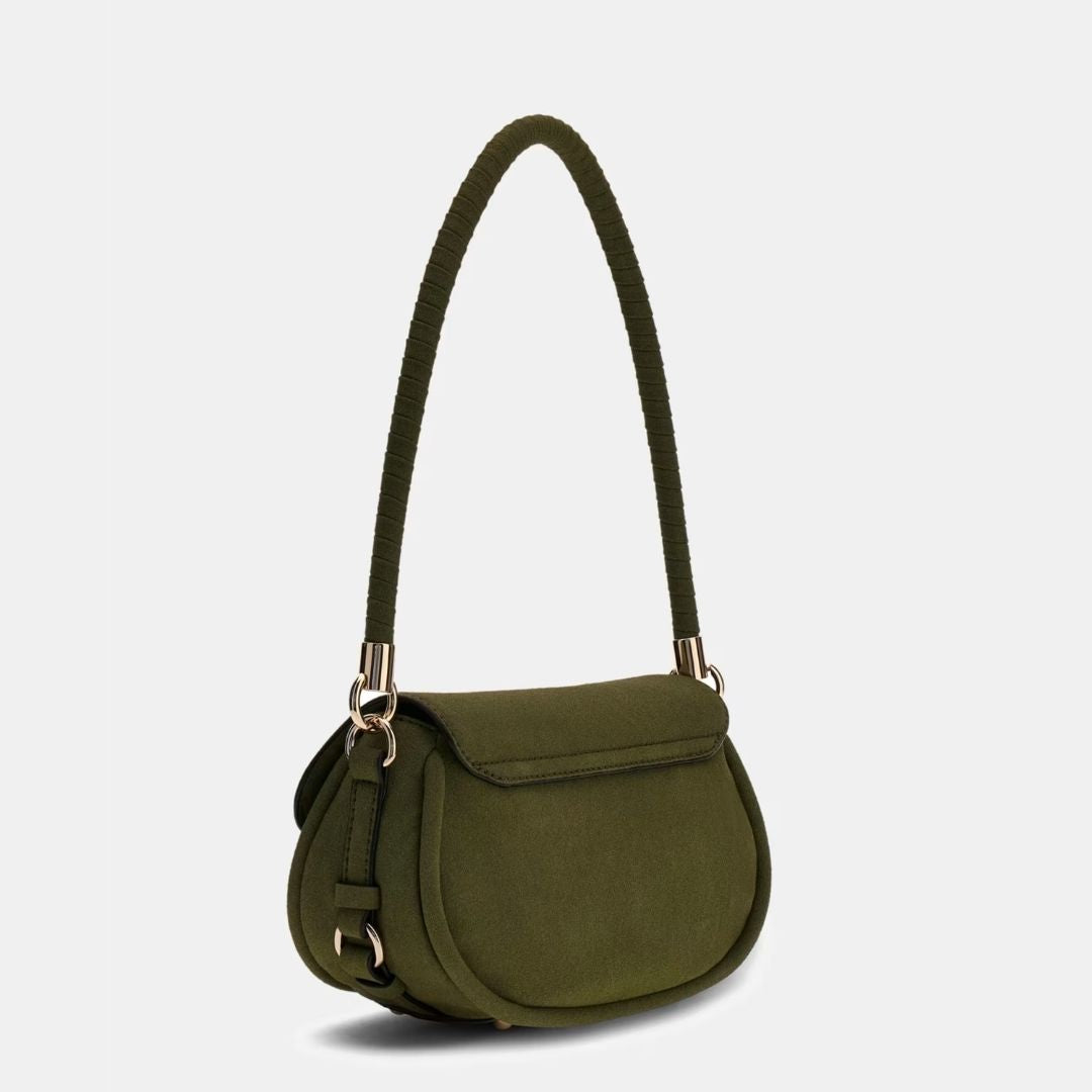 Guess DANYA Green Suede Flap Shoulderbag