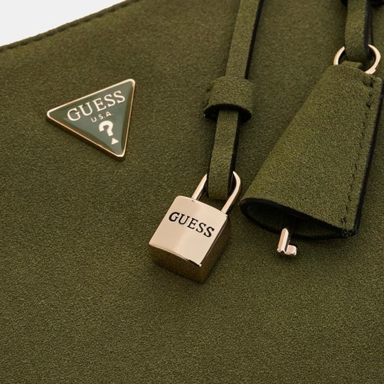 Guess DANYA Green Suede Shoulderbag