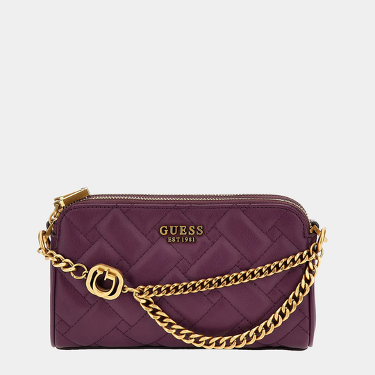 Guess GRACELYNN Mini Status Plum Shoulder Bag