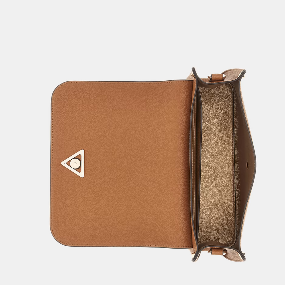 Guess MERIDIAN Cognac Flap Crossbody