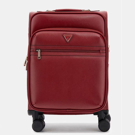 Guess WILDER TRAVEL Brązowa walizka rejestracyjna