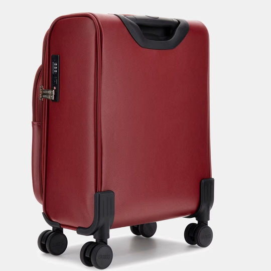 Guess WILDER TRAVEL Brązowa walizka rejestracyjna