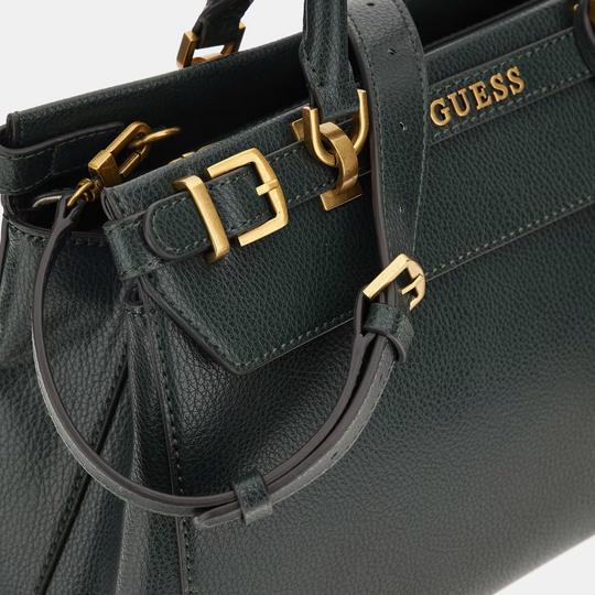 Guess SESTRI Forest Green Satchel