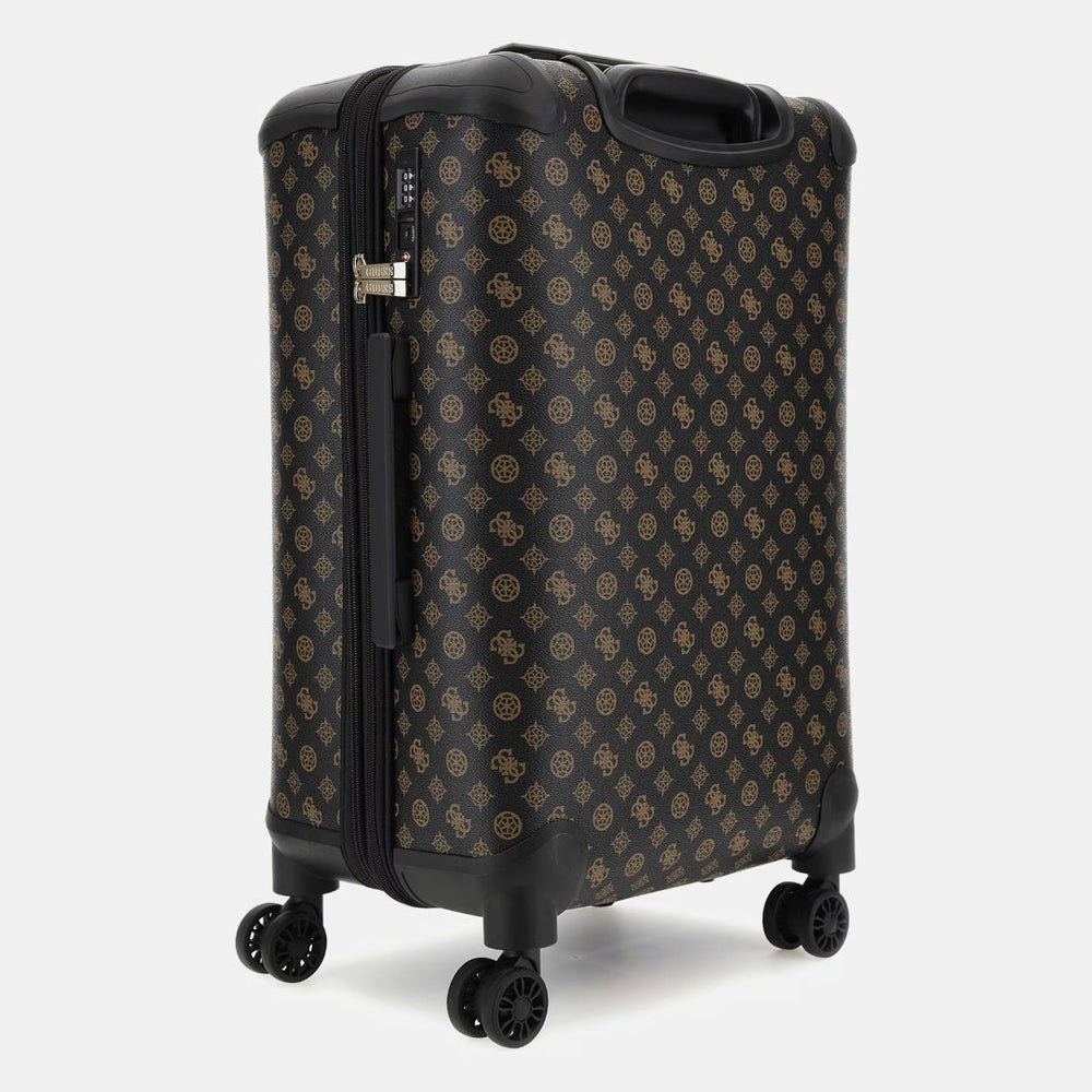 Guess WILDER TRAVEL Check-in Brown Suitcase