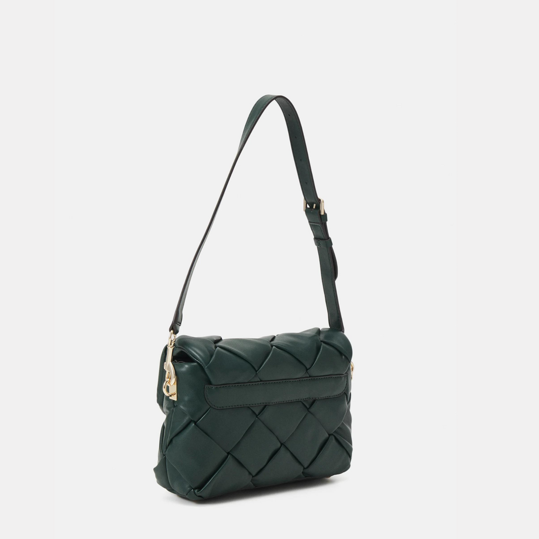 Guess ZAINA Forest Green Quilted Crossbody Bag
