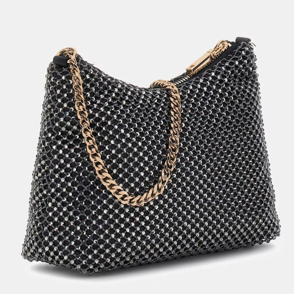 Guess ZALINA Black Mesh Mini Crossbody