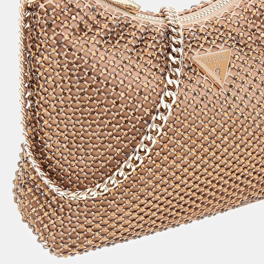 Guess ZALINA Bronze Mesh Mini Crossbody
