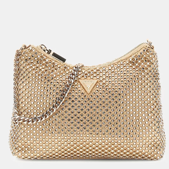 Guess ZALINA Gold Mesh Mini Crossbody