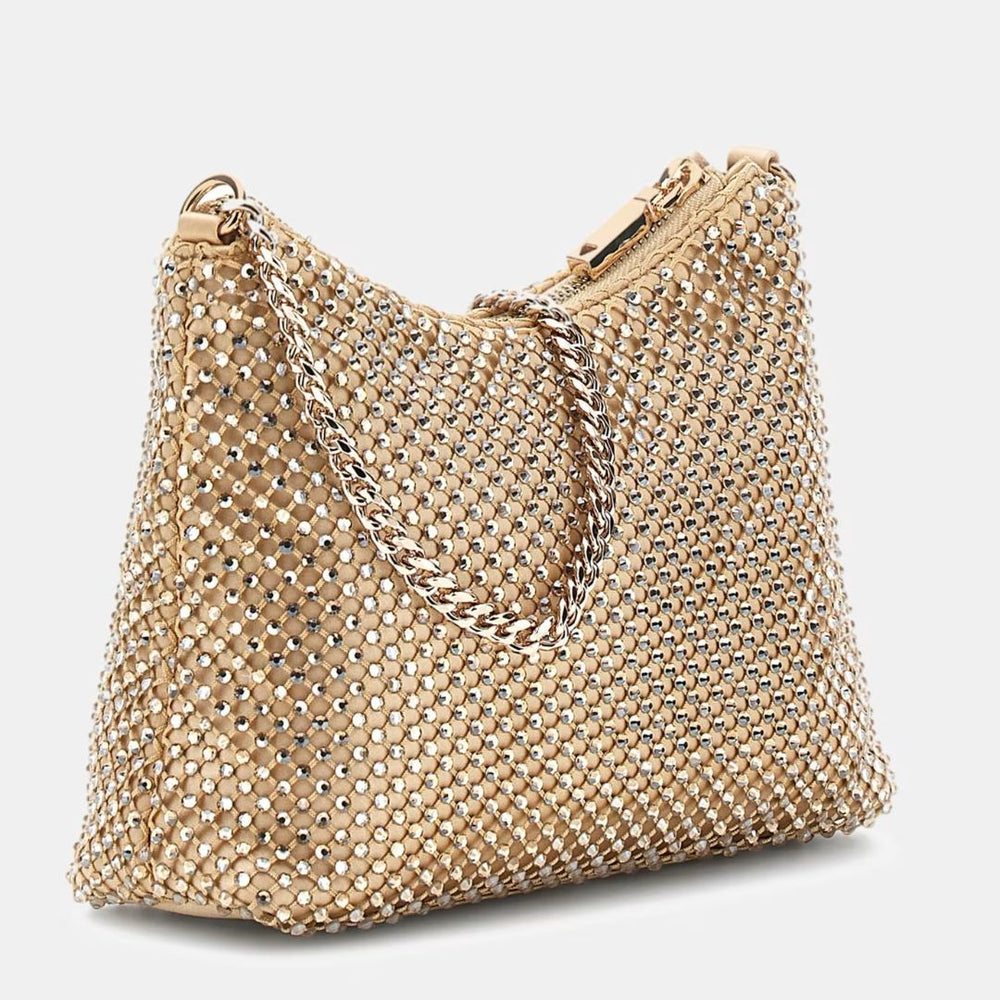 Guess ZALINA Gold Mesh Mini Crossbody