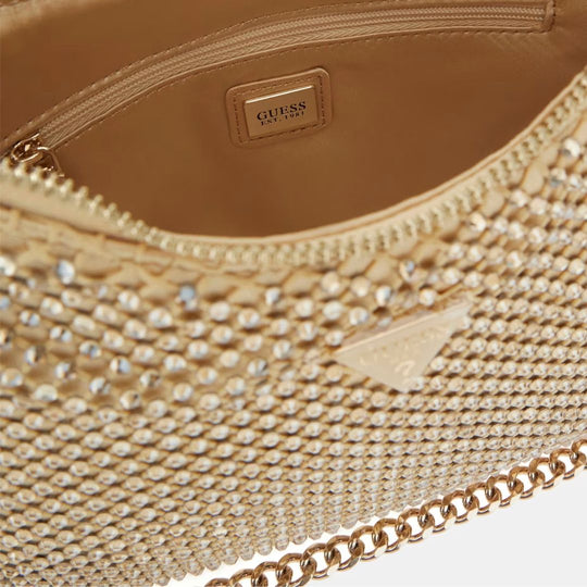 Guess ZALINA Gold Mesh Mini Crossbody