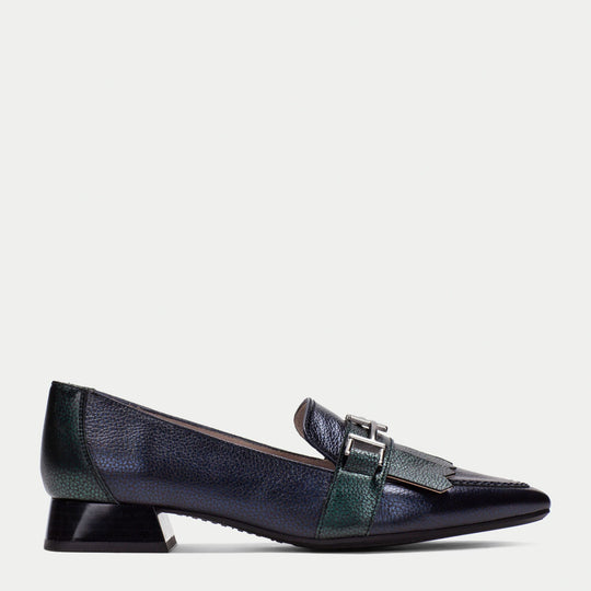 Hispanitas DALI SOHO Navy and Green Pumps