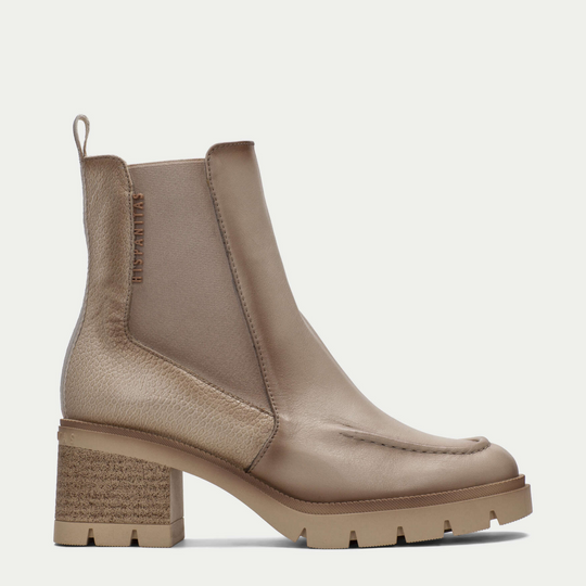 Hispanitas EVEREST Ivory Heeled Ankle Boots