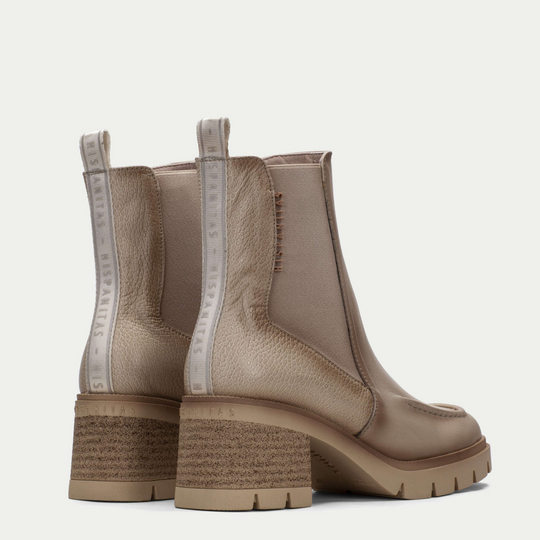 Hispanitas EVEREST Ivory Heeled Ankle Boots