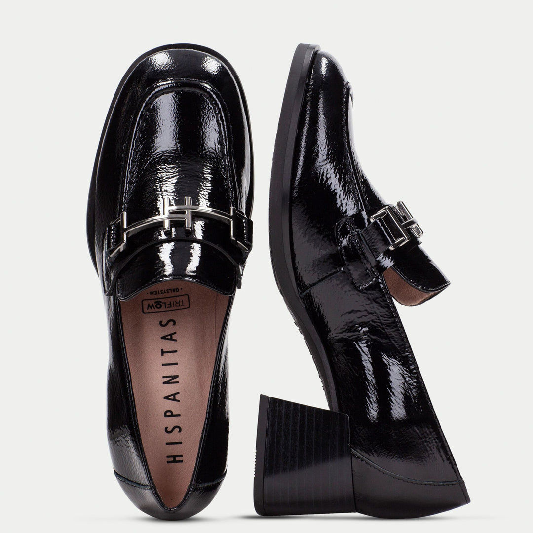 Hispanitas MILAN Black Heeled Loafers