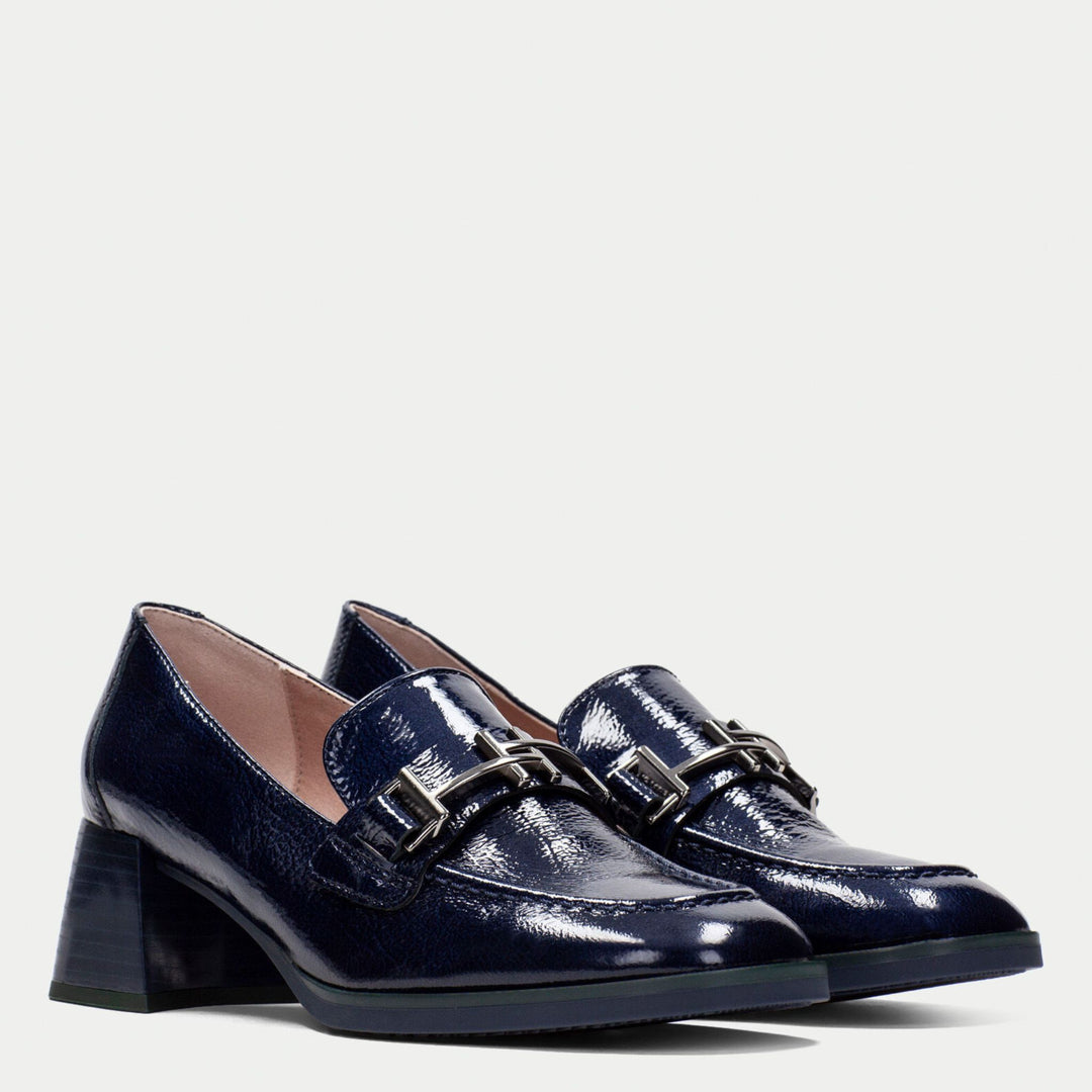 Hispanitas MILAN Navy Heeled Loafers