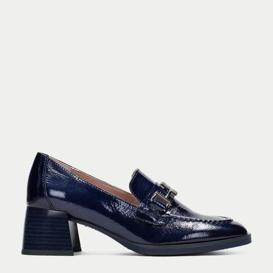 Hispanitas MILAN Navy Heeled Loafers