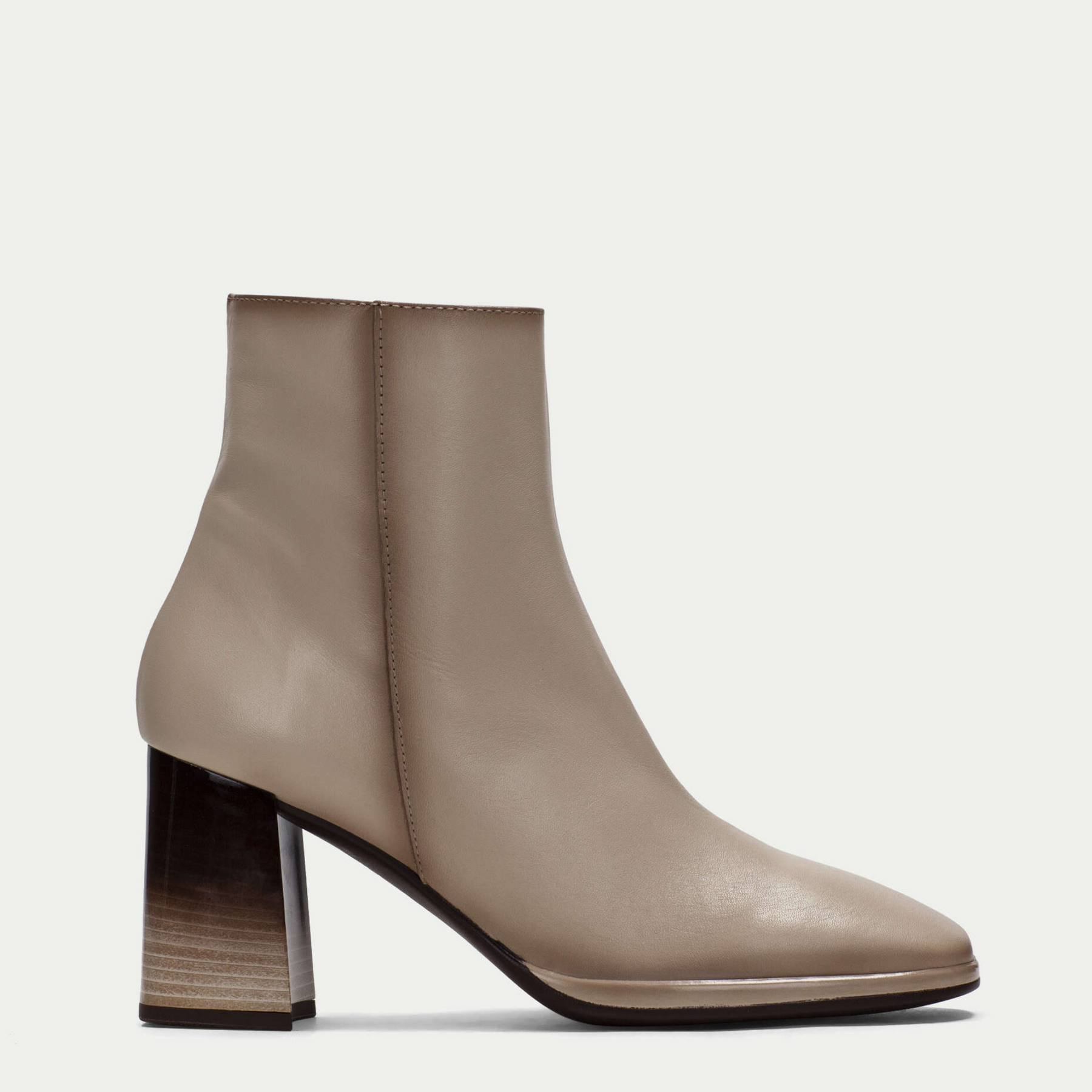 Cream heeled ankle boots sales