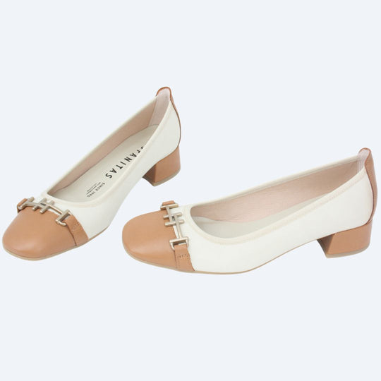 Hispanitas PORTO Cream & Tan Pump