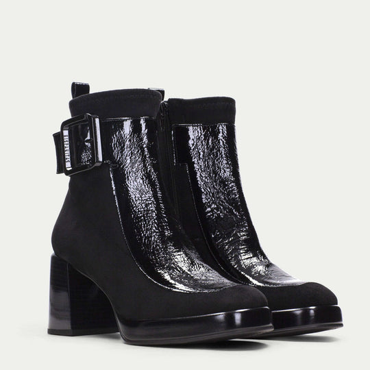 Hispanitas TOKIO Black Heeled Ankle Boots