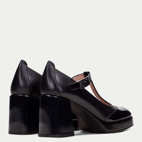 Hispanitas TOKIO Black Heeled Mary Jane Shoes