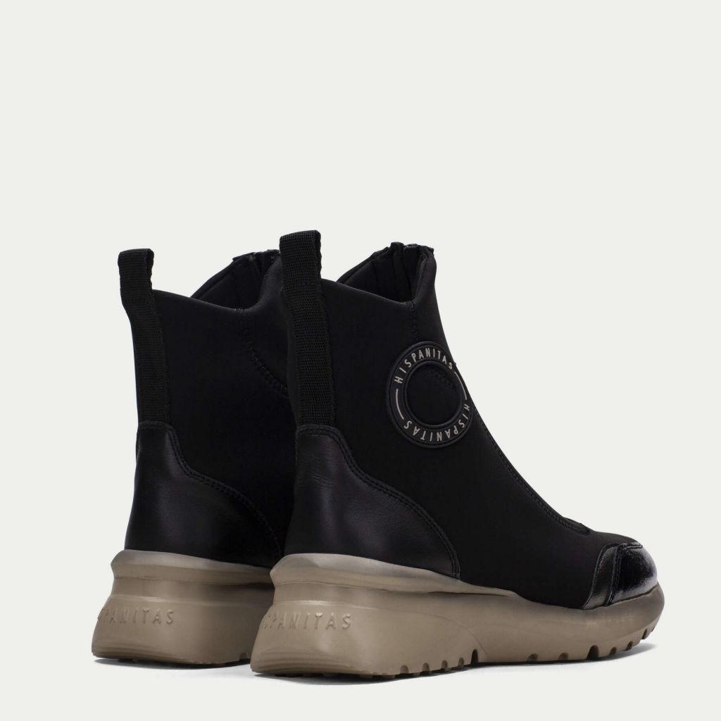HISPANITAS POLLY Black Boots With Front Zip