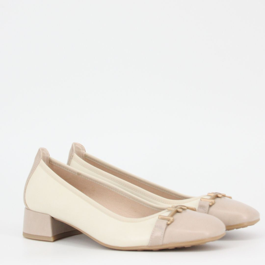 Hispanitas PORTO Cream & Taupe Pump