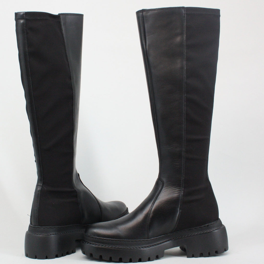 KMB CAMILLA Black Knee High Boots