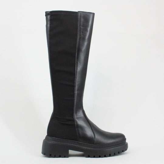 KMB CAMILLA Black Knee High Boots